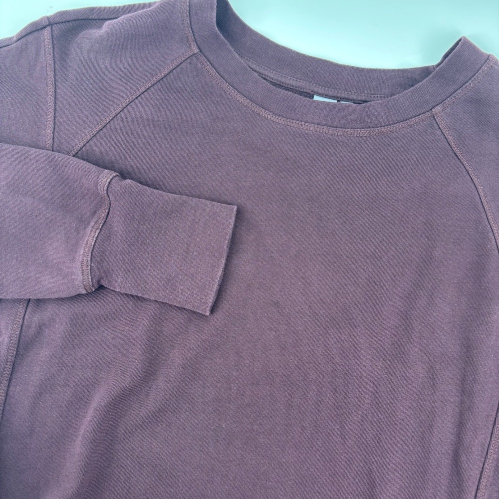 Sweaty Betty After Class Sweatshirt Women Small Plum Raglan Split Side SB5622